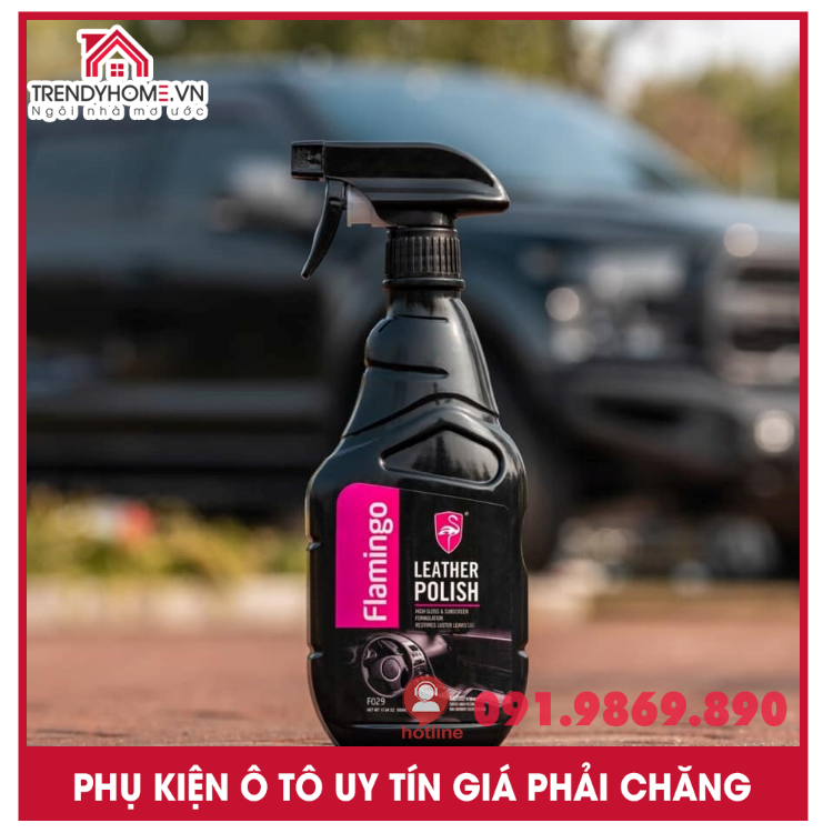 Chai dưỡng nội thất đồ da nội thất xe hơi Flamingo F029 hàng chính hãng chất lượng | Trendyhome