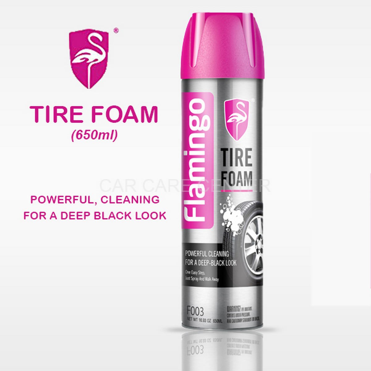 Chai Xịt Bọt Bóng Lốp Xe vệ sinh lốp Flamingo Tire Foam ( F003 ) 650ml