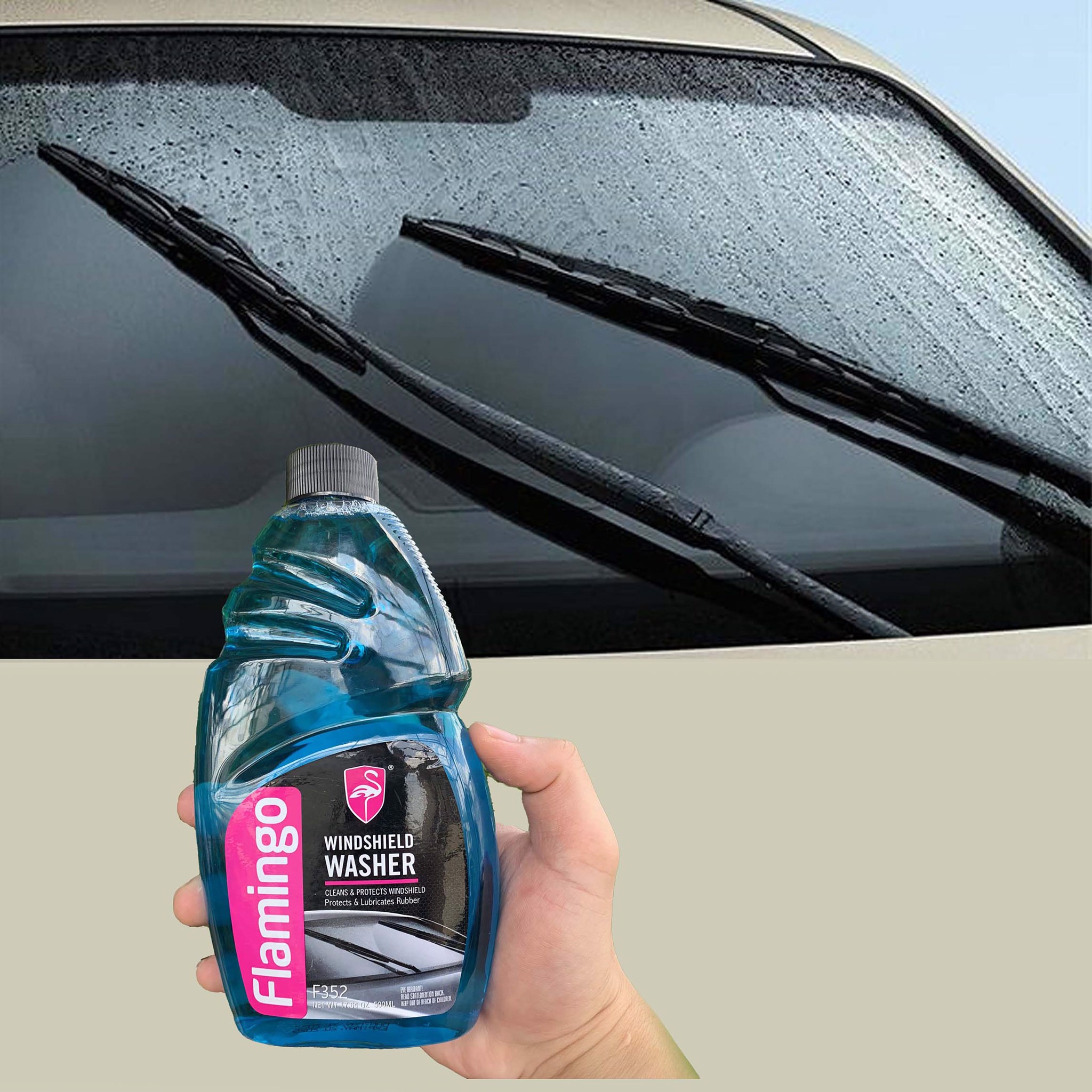 Chính Hãng -  Nước Đổ Kính - Chống Đông Kính Ô Tô Flamingo F032 500ml