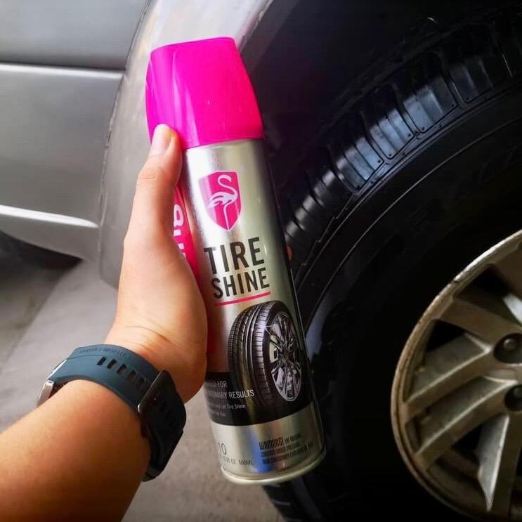Dưỡng lốp flamingo Tire Shine F010 làm mới cao su làm đen lốp