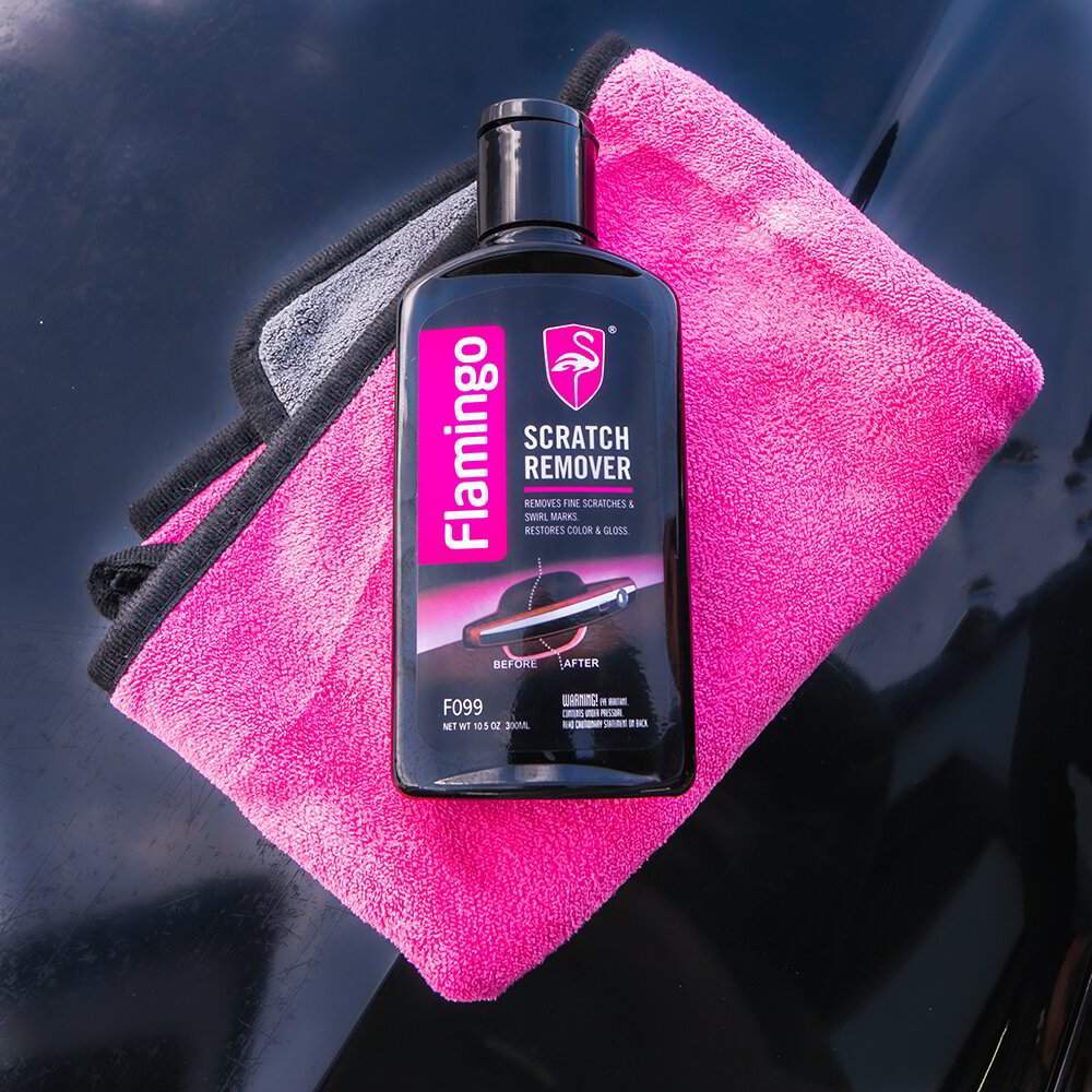 Flamingo F099 Kem Đánh Bóng Các Vết Xước dăm trên bề mặt sơn xe hiệu quả chất lượng cao, sáp đánh bóng sơn xe