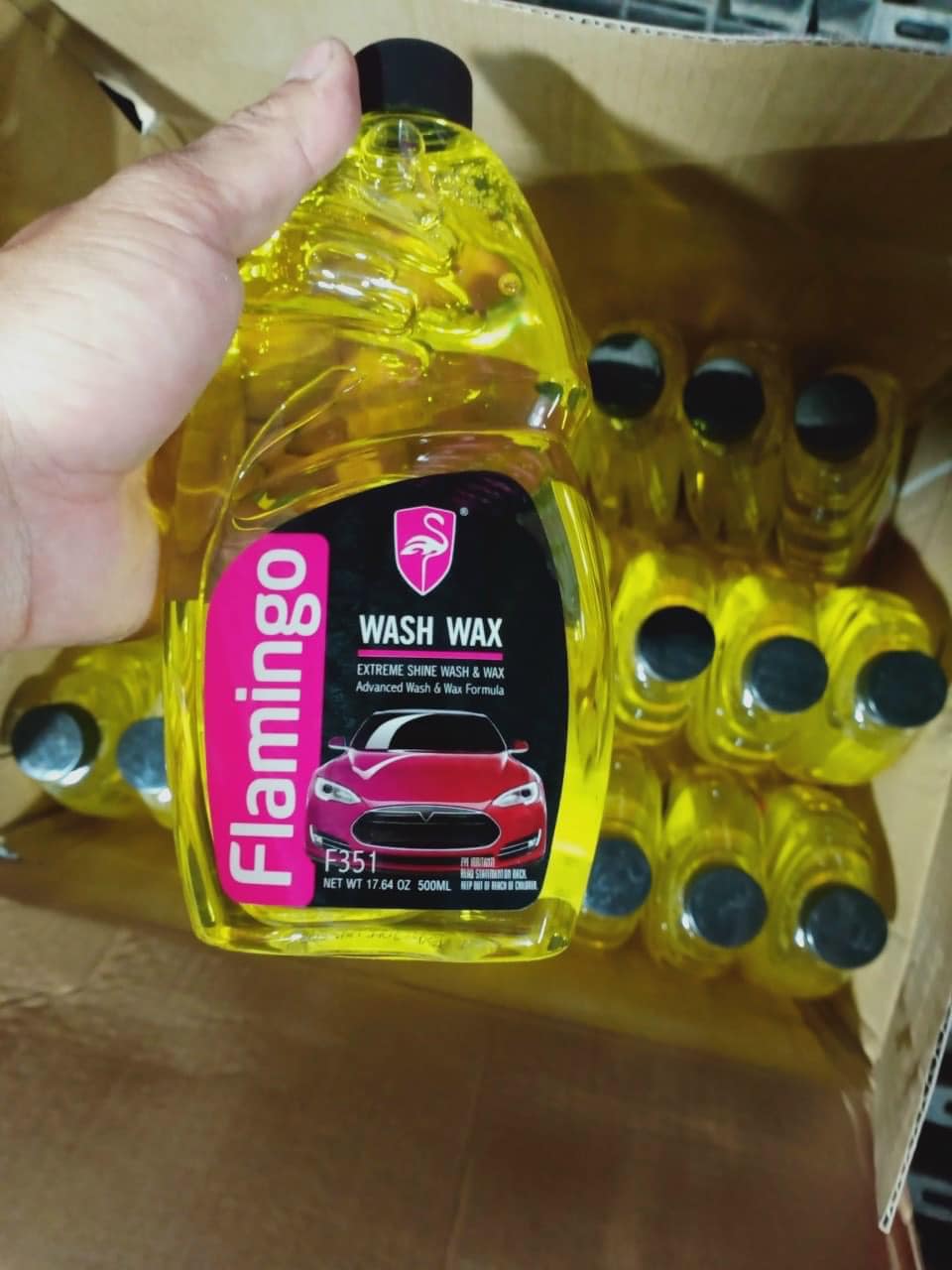 Nước rửa xe đậm đặc ô tô Flamingo F351 500ml Xà bông rửa xe siêu đậm đặc, siêu sạch nước rửa xe bọt tuyết