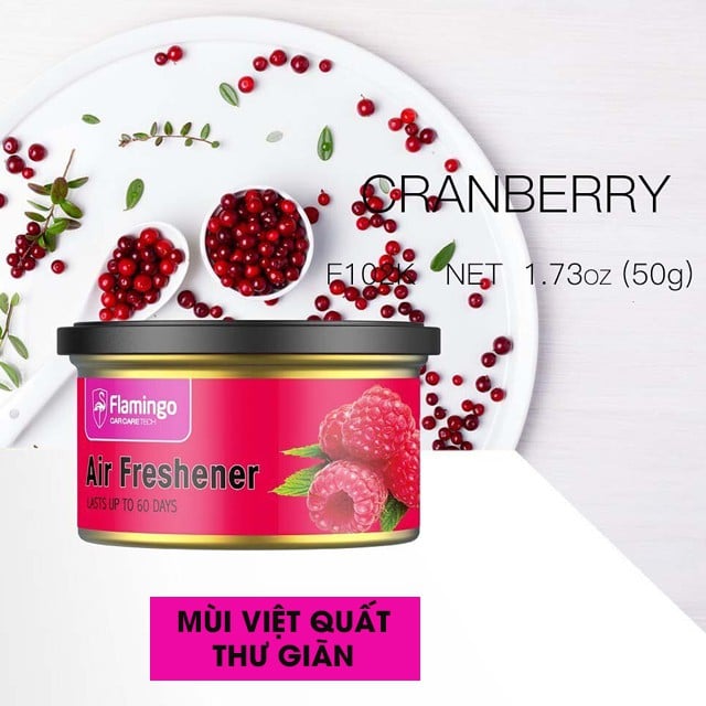 Sáp Thơm Ô Tô Flamingo F102 trọng lượng 50g hương thơm dịu mát mùi vanilla, hương nhài, hương hoa hồng, cafe, táo xanh, chanh.. thơm mát