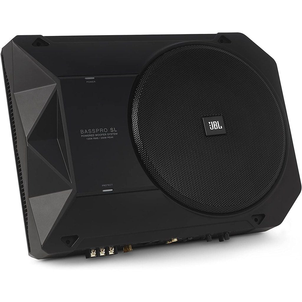 Loa Sub Gầm Ghế JBL BassPro SL - Loa Siêu Trầm Sub Điện Liền Ampli Công Suất 250W Cho Ô Tô