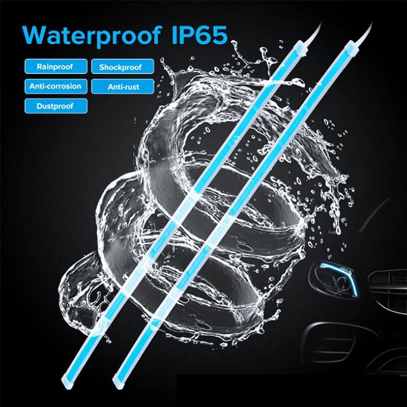 1 Cặp Đèn LED mí DRL Cho Xe Ô Tô chất liệu Ống cao su Mềm Dẻo LED Strip Dẫn Hướng Tín Hiệu Rẽ xi nhan chống thấm nước