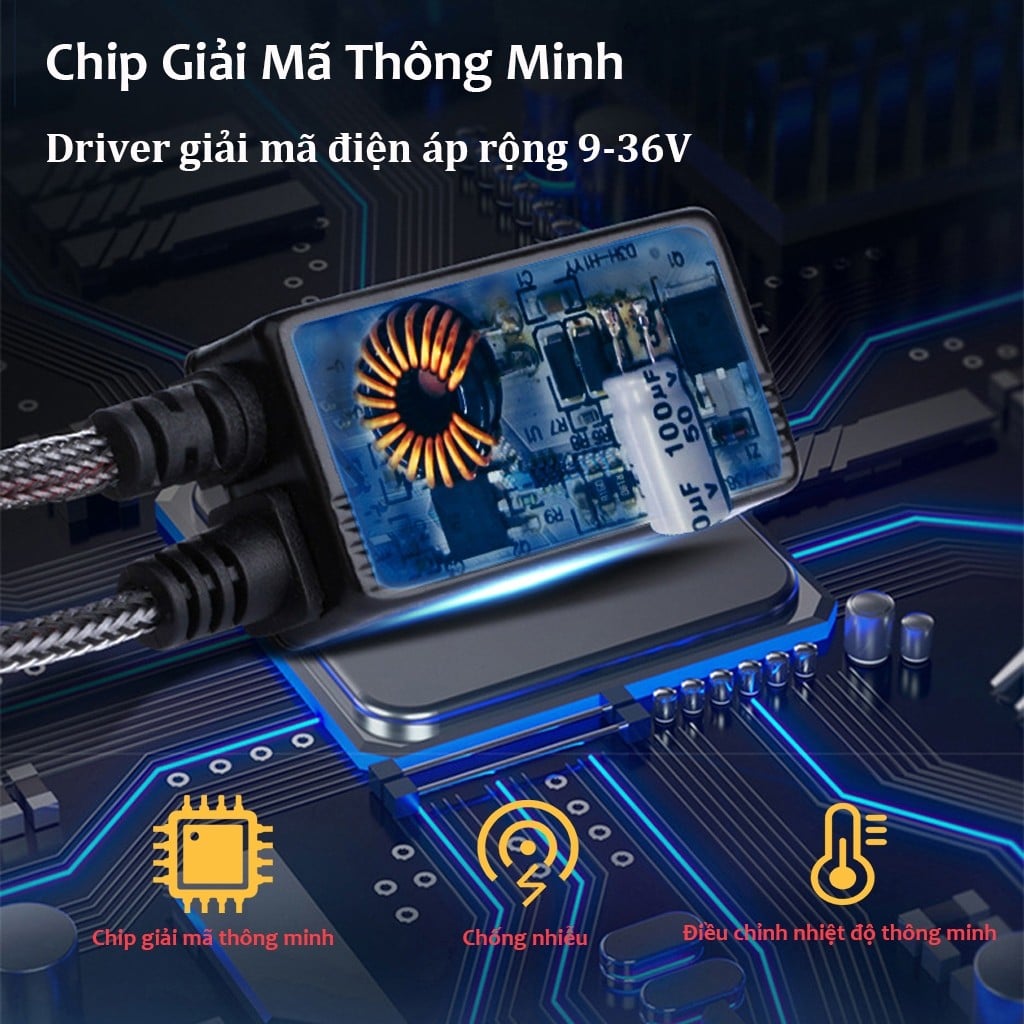 2 cái bóng đèn LED pha/cos chuyên dụng choVF5/VF5 Plus Plug H7, công suất 90W/bóng，Trắng 6000K.