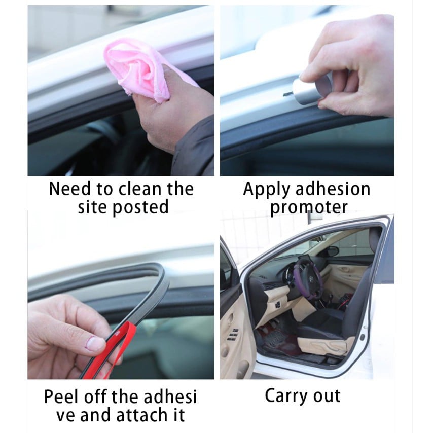 8met Gioăng cao su chống ồn chữ B cho ô tô | Ron cao su chữ B cách âm chống ồn cho xe hơi