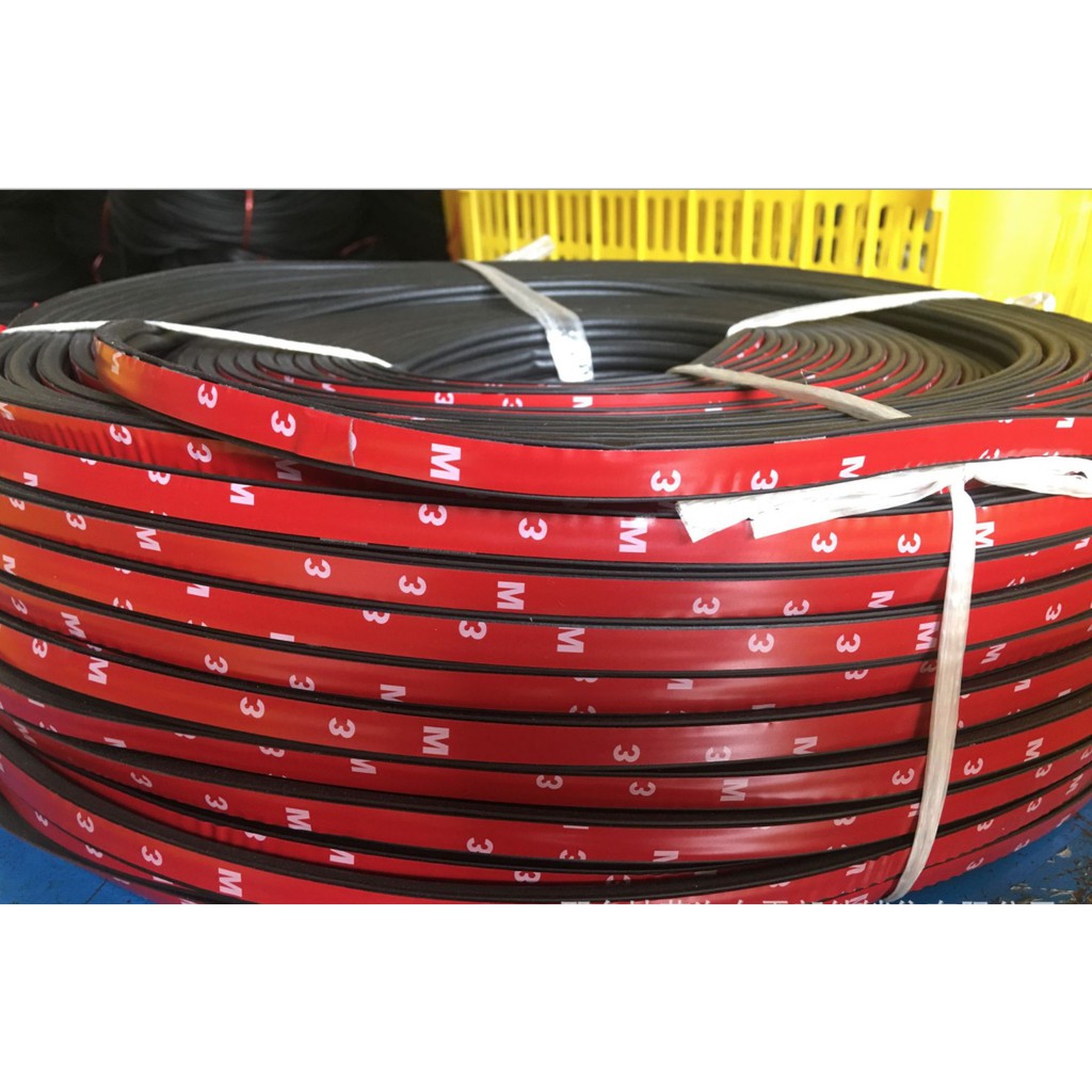 [BÁN BUÔN] 100M gioăng D 14x14 loại tốt sẵn keo 3M bóc dính, gioăng cách âm, cao su chống ồn