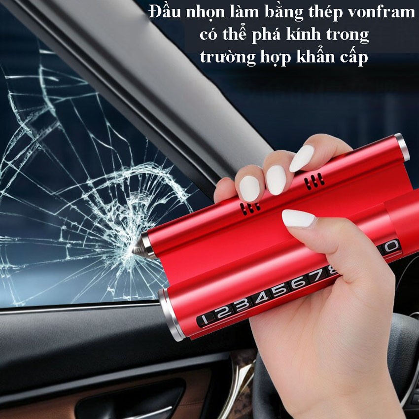 Bảng số điện thoại kiêm búa phá kính kèm lõi sáp thơm