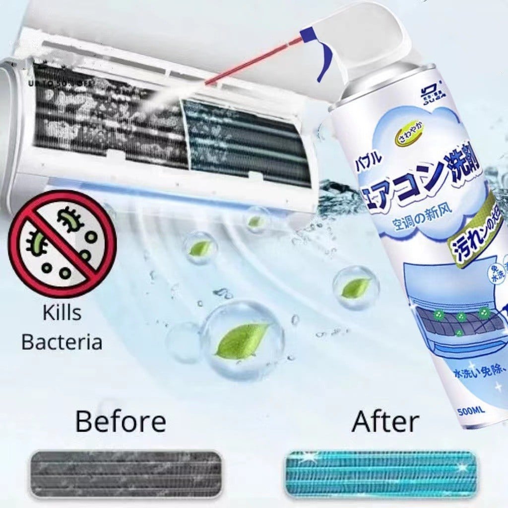 Bình Xịt Vệ Sinh Điều Hòa Máy Lạnh 500ML - Chai Xịt Bọt Vệ Sinh Máy Lạnh Lưới Lọc Và Khử Khuẩn,Khủ Mùi Hôi