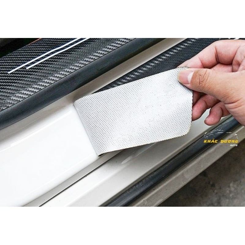 Bộ 4 Miếng Decal da Dán Chống Trầy Nẹp Cửa Xe Hơi cấu tạo Sợi Carbon Miếng Dán Cửa Xe Hơi Bằng Sợi Carbon Chống Trầy