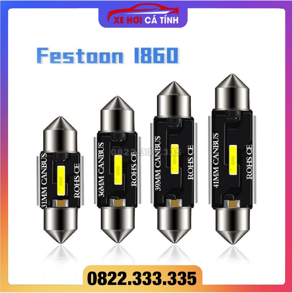 Bóng Đèn LED Gắn Trần Xe Hơi Siêu Sáng 31mm 36mm 39mm 41mm 41mm C5W