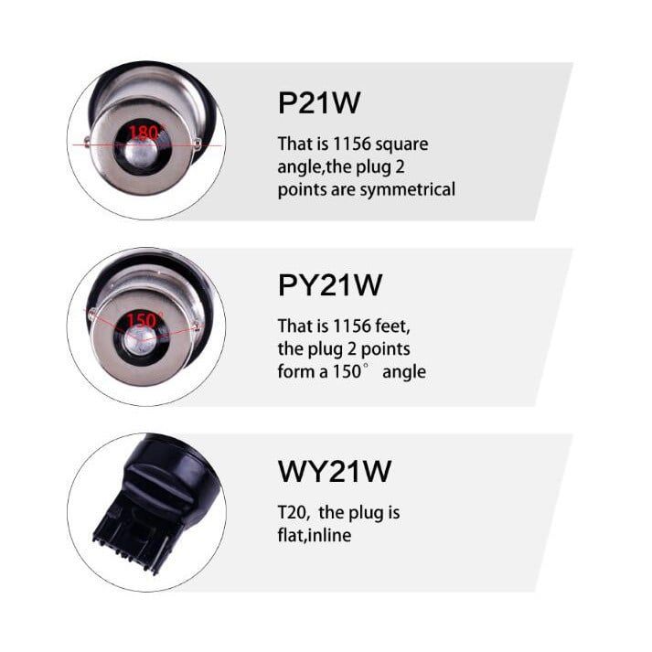 Bóng Đèn LED Siêu Sáng 12v T20 144 mắt led S25 1156 Ba15S P21W Cho Xe Hơi Bay15D Bau15S Py21W T20 7440 W21W W21 / T25