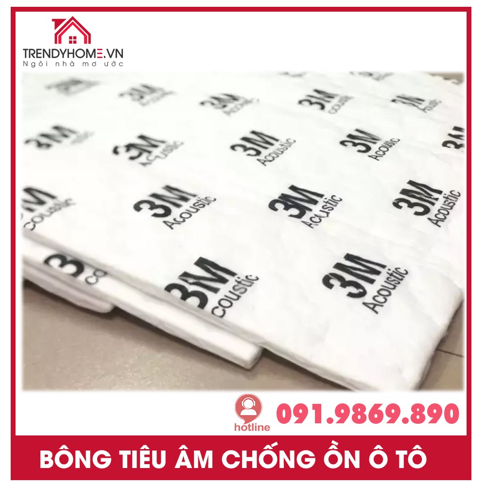 Bông tiêu âm chống ồn | Bông kháng khuẩn chống cháy khử mùi cho xe hơi | Thương hiệu 3M