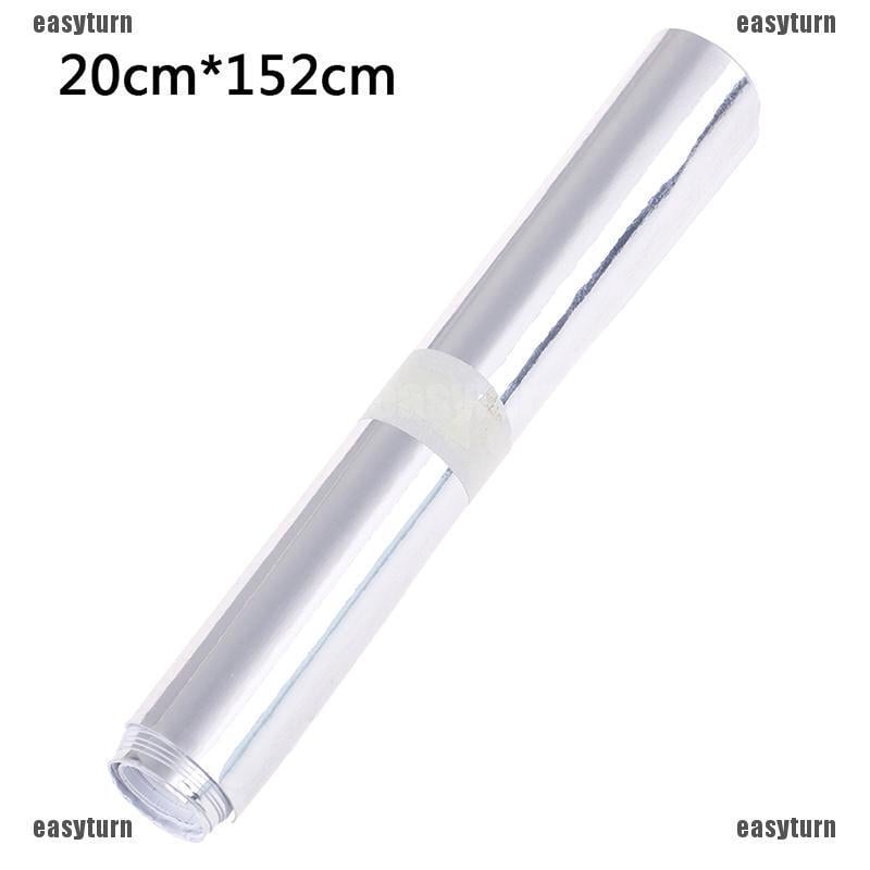 Car silver glossy mirror stretchable chrome vinyl wrap decal film stickers