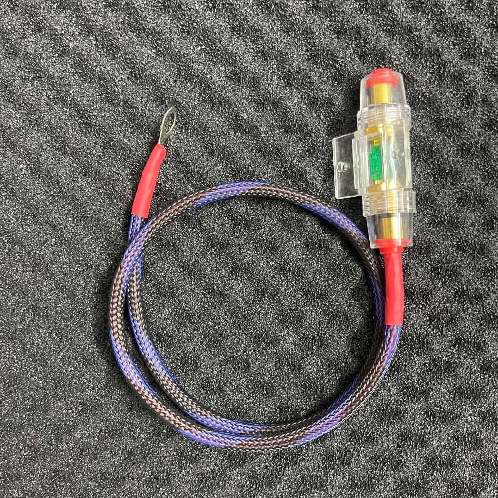 Cầu Chì Ống 60A Có Dây Nối Ắc Quy 8AWG độ nguồn loa sub, thiết bị âm thanh cho ô tô đảm bảo an toàn