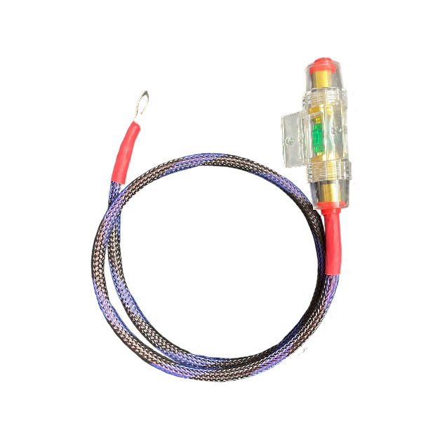 Cầu Chì Ống 60A Có Dây Nối Ắc Quy 8AWG độ nguồn loa sub, thiết bị âm thanh cho ô tô đảm bảo an toàn