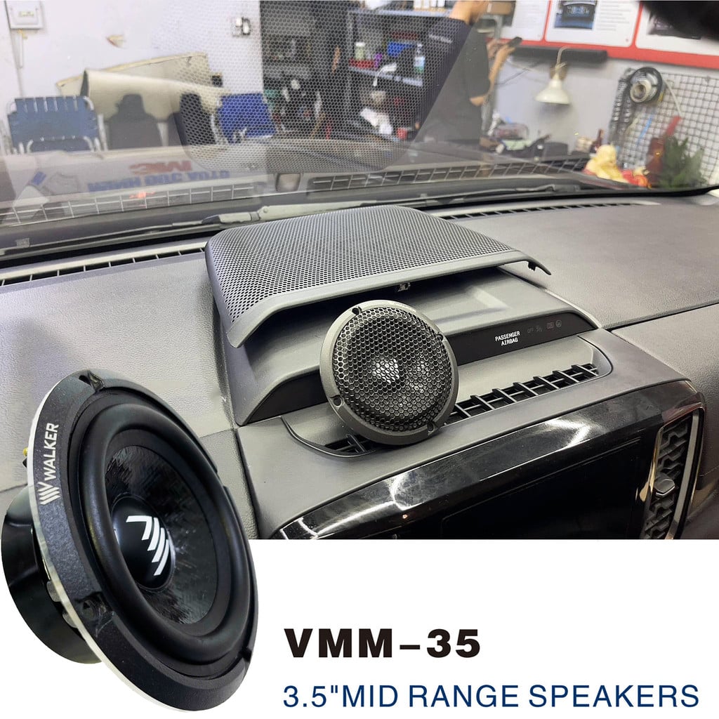 Combo kèm dưỡng loa Loa trung tâm, Loa Mid cho ô tô Walker VMM35 CAR AUDIO LOUDSPEAKER Hàng Cao cấp