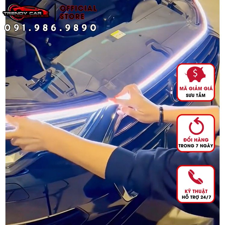 Dây đèn led chạy đuổi dán nắp capo độ đèn xe đơn giản chất lượng cao Cửa hàng ngoại thất ô tô Trendy Car