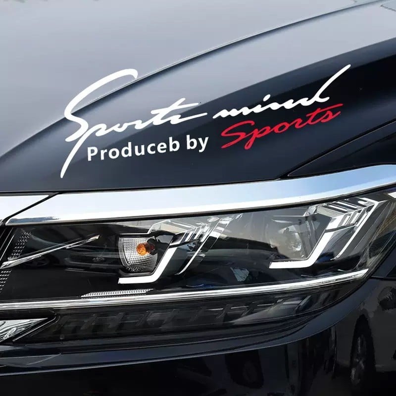decal sport mind phản quang dán xe hơi, tem thể thao cho ô tô, stiker trang trí xe hơi