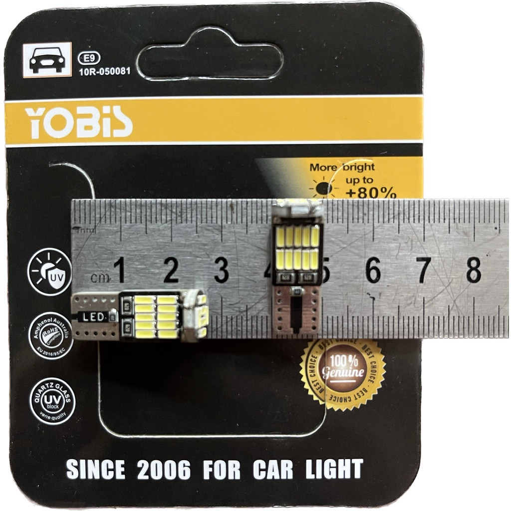 Đèn Led Canbus T10 6000k Ánh Sáng Trắng Thay thế và Trang Trí Nội Thất Xe Hơi, Đèn soi biển số, đèn định vị, đèn cốt