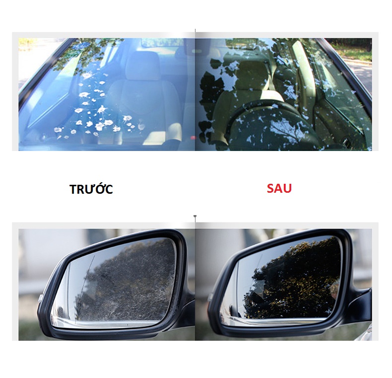 Dung dịch tẩy ố mốc kính nhà tắm, chất vệ sinh làm sạch căn canxi trên kính, v-vaxy làm sạch kính xe ô tô