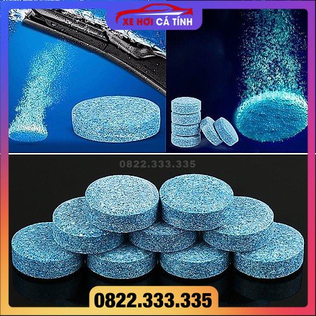 [Free ship 50k] Combo 12 viên sủi rửa kính ô tô Viên Nén Đóng Túi Hạn Sử Dụng Dài