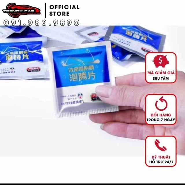 Freeship VIÊN SỦI RỬA KÍNH Ô TÔ