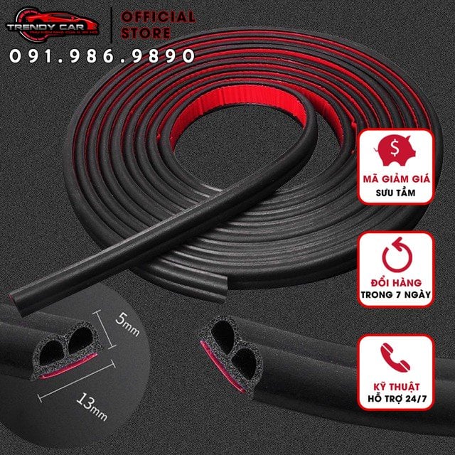 Gioăng cao su chống ồn chữ B cho ô tô | Ron cao su chữ B cách âm gioăng cửa chống ồn cho xe hơi và Nhà cửa