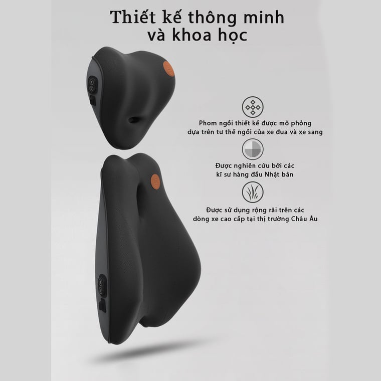 Gối và Đệm ghế xe ô tô Tích hợp Máy Massage Lưng Cổ
