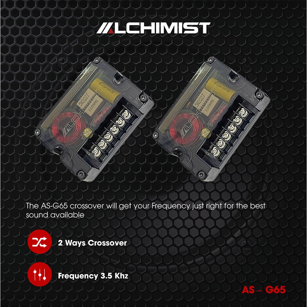 Loa  2-Way Alchimist AS-G65 Component Speaker Màng Nhôm Trắng Sang Trọng, Công Suất 130W Mạnh Mẽ