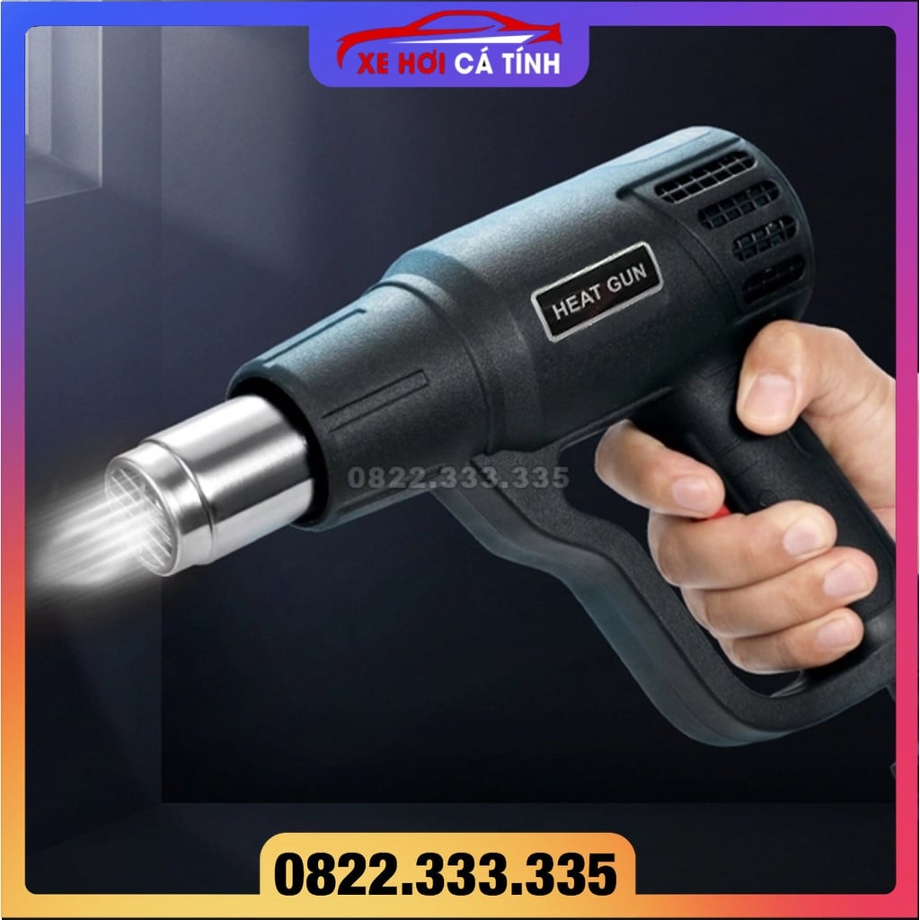 Máy khò nhiệt,Máy khò nóng cầm tay súng khò nhiệt màng co dán decal trang trí giỏ quà C62 Khò nhiệt cầm tay