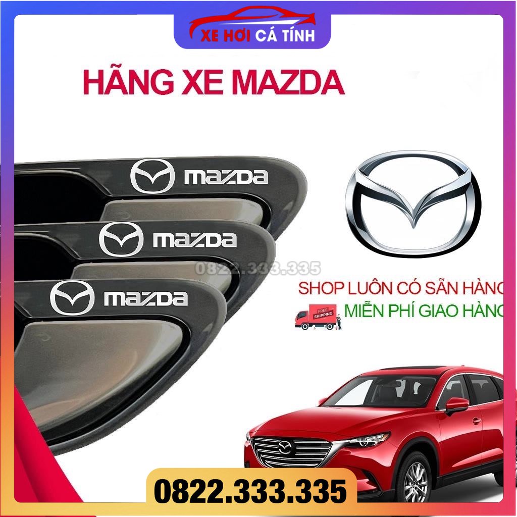 [MAZDA] Miếng decal dán trang trí xe ô tô đẹp, tem kim loại chìm in logo hãng xe Mazda 2, 3,6 Mazda Cx-5, Cx-8,BT50