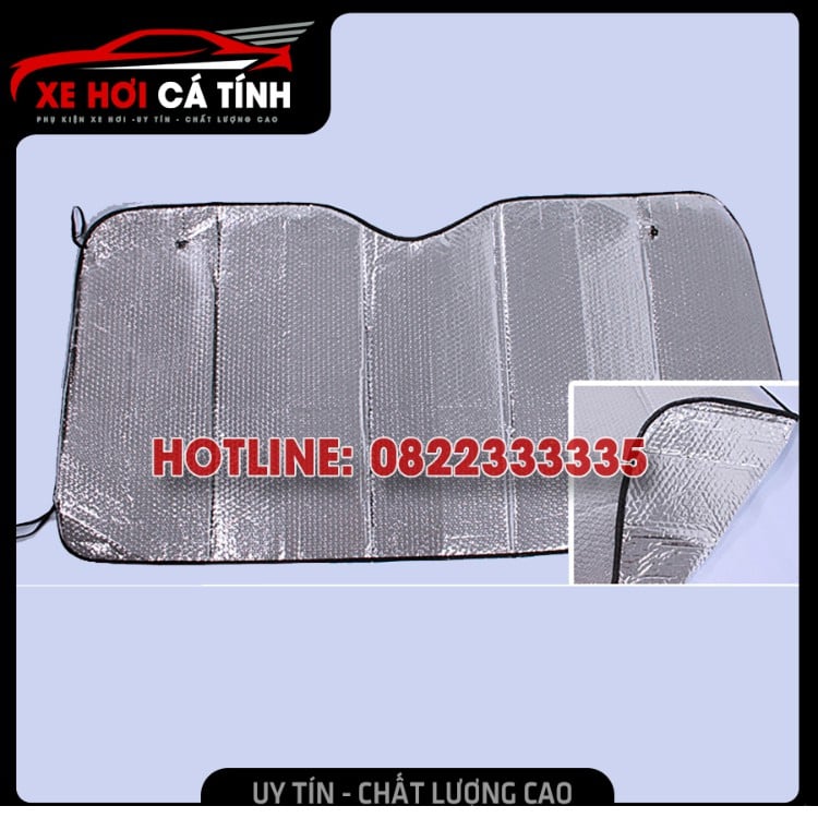 Rèm chắn nắng kính lái cho Ô tô Tấm chắn nắng phản quang , chống nắng kính lái ô tô xốp bạc gắn trong