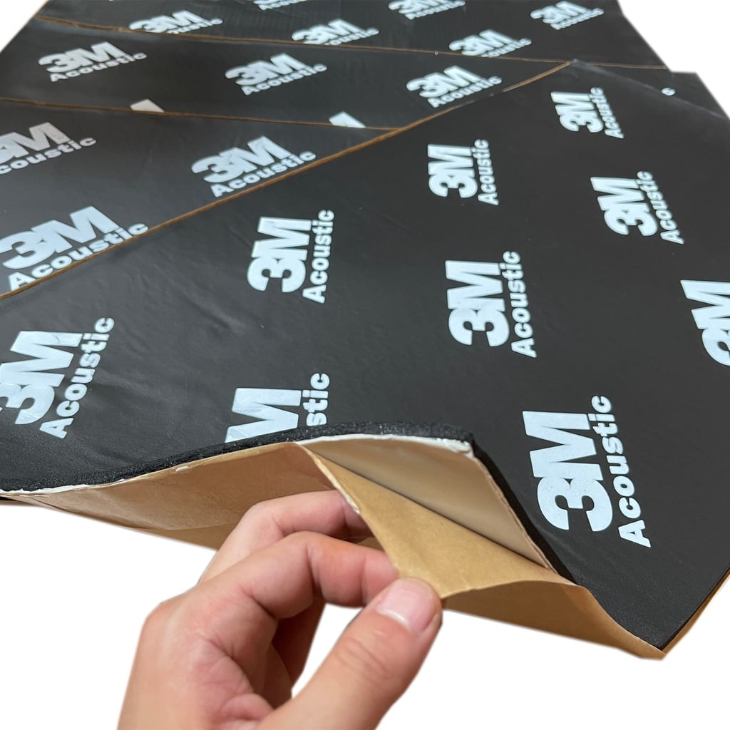 Tấm chống ồn ô tô 3M Acoutis 3 lớp màu đen siêu cách âm. Tấm cách âm 3M 80x46 cm. Hàng nhập khẩu
