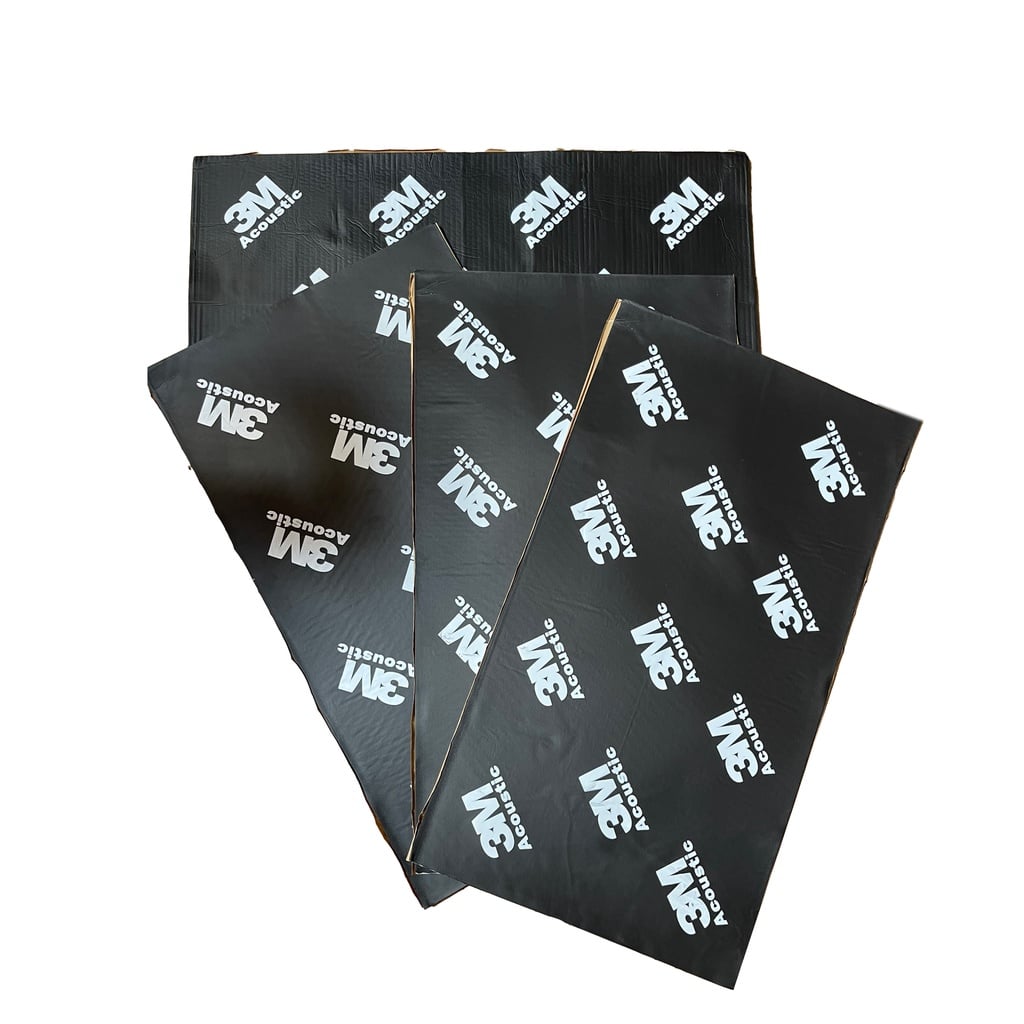 Tấm chống ồn ô tô 3M Acoutis 3 lớp màu đen siêu cách âm. Tấm cách âm 3M 80x46 cm. Hàng nhập khẩu