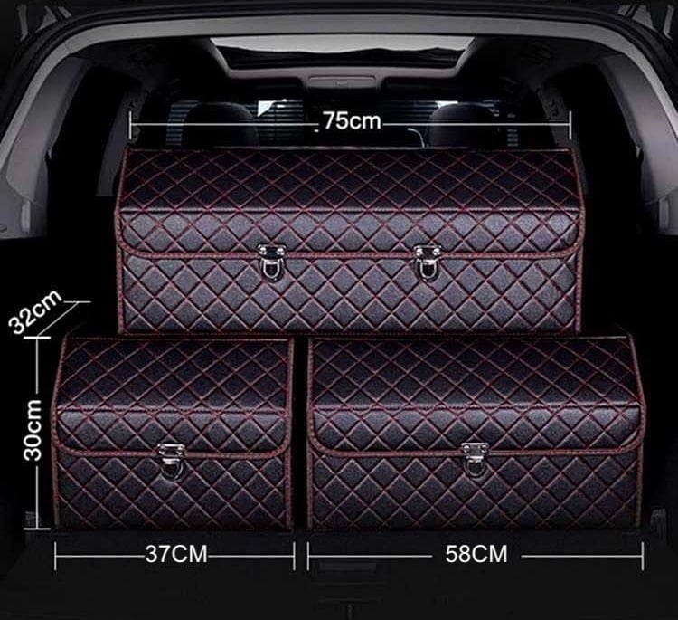 Thùng đựng đồ đa năng cốp sau ô tô bọc da cao cấp , có nắp gấp, gọn gàng , chứa được nhiều đồ size lớn nhất 72x32x30