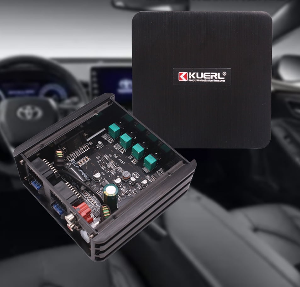 DSP Bộ khuếch đại âm thanh kèm Amply 8 kênh dành cho màn android ô tô cắm dắc zin KUERL