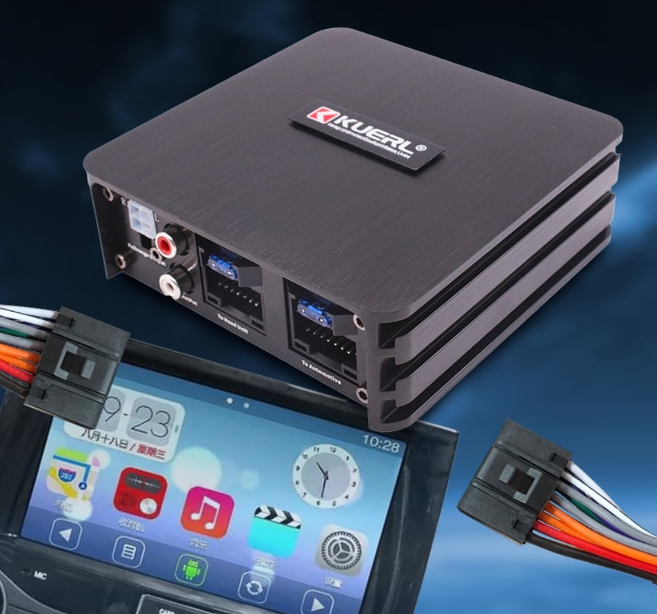 DSP Bộ khuếch đại âm thanh kèm Amply 8 kênh dành cho màn android ô tô cắm dắc zin KUERL