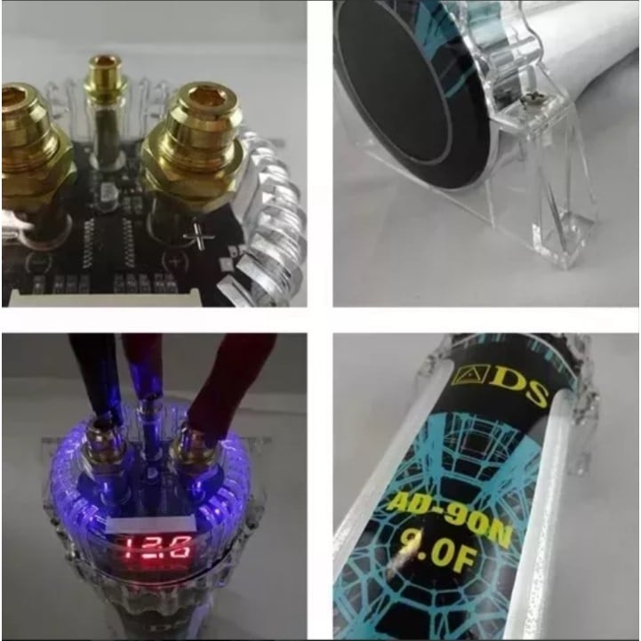 Tụ điện âm thanh kỹ thuật số 9.0 Farads cho âm thanh xe hơi KUERL công suất 10000 W có hiển thị điện áp