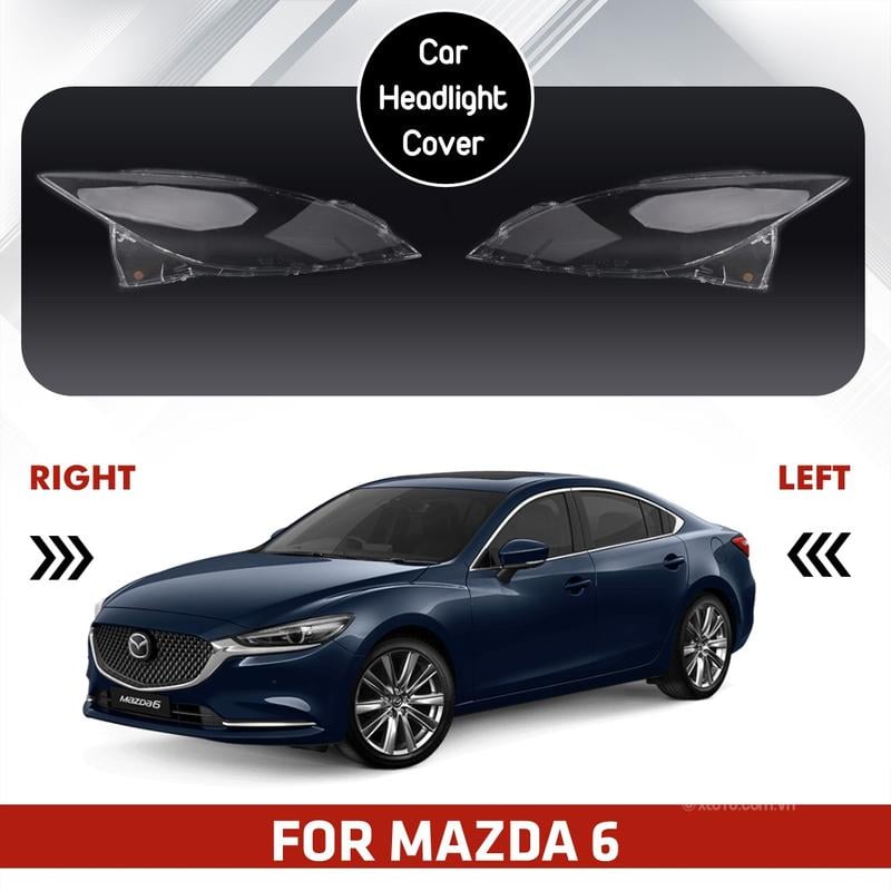 Vỏ đèn pha Mazda 6, chất liệu nhựa trong suốt, dành cho Mazda6, sản phẩm chất lượng cao, có lớp phủ đặc biệt bằng gốm cao cấp, cung cấp khả năng chống mài mòn và lão hóa đặc biệt, đồng thời đảm bảo độ bền lâu dài.