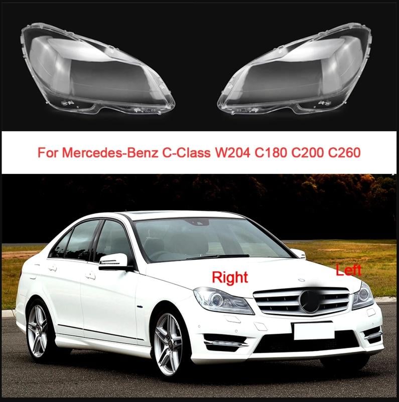 Vỏ Đèn pha Mercedes Benz W204 C180 C200 C260, Dành Cho C Lớp W204, 2011 2012 2013 PC Trong Suốt Bảo Vệ Đèn Pha, Thay Thế Xe