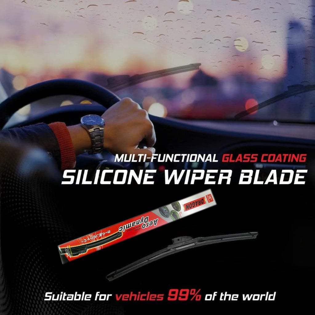 Gạt Mưa Ô Tô Silicone hàng xuất Nhật Bản hiệu Dragon đỏ công nghệ mới gạt siêu sạch mút kính