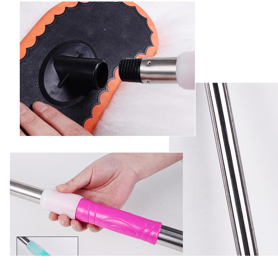 Chổi rửa xe chuyên dụng bông mềm màu xám cán dài bán buôn giá rẻ