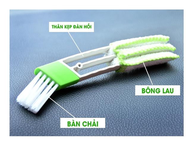 chổi vệ sinh cửa gió điều hoà xe hơi, chổi quét bụi bàn phím máy tính, cây lau nội thất taplo xe, bàn chải quét cửa gió