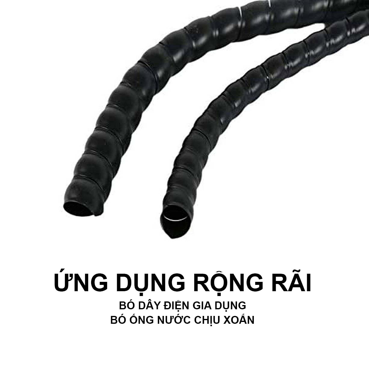 Cuộn 10 mét lò xo nhựa Bọc dây rửa xe, bọc dây tuy ô thủy lực, dây cáp điện, bảo vệ dây chống mài mòn ống rửa xe ô tô tại nhà hoặc gara rửa xe chuyên dụng cần có nhiều cỡ