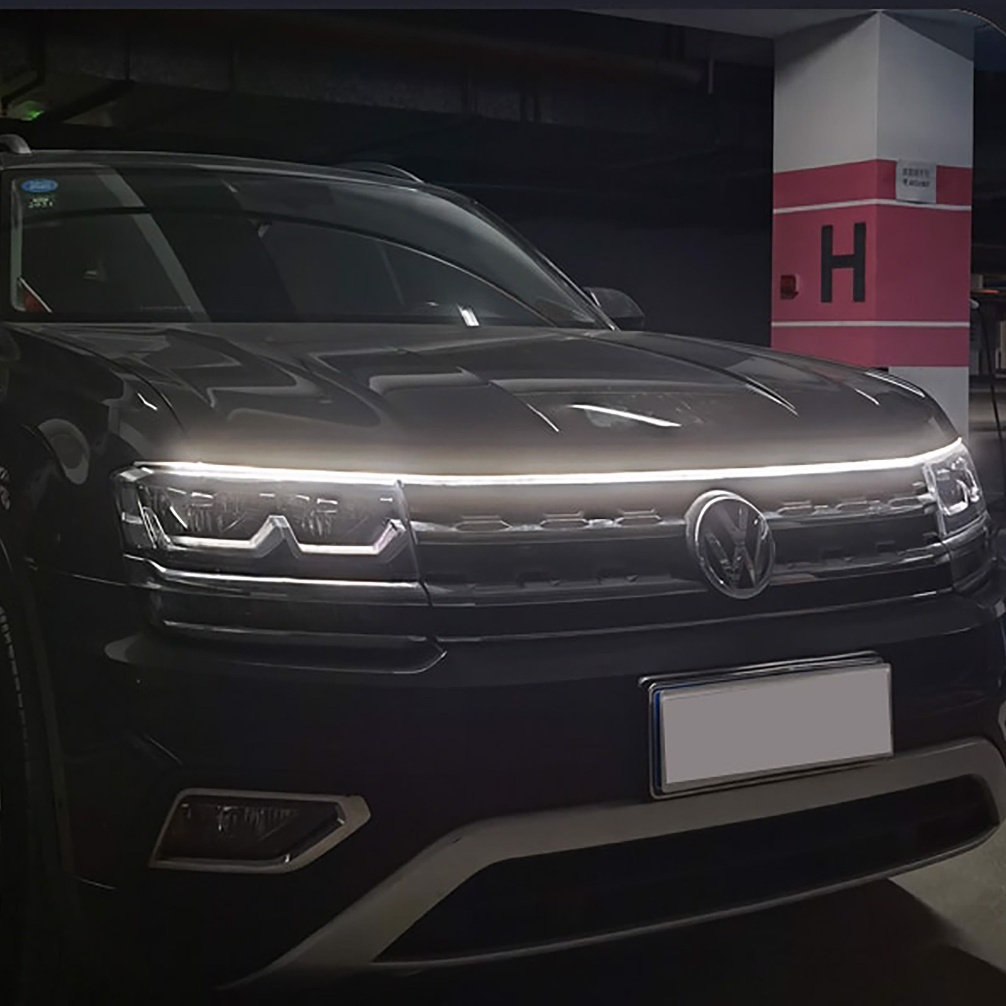 Dải led ánh sáng đèn daylight 12v phù hợp dán capo cốp xe hiệu ứng ánh sáng tích hợp khi bật điện