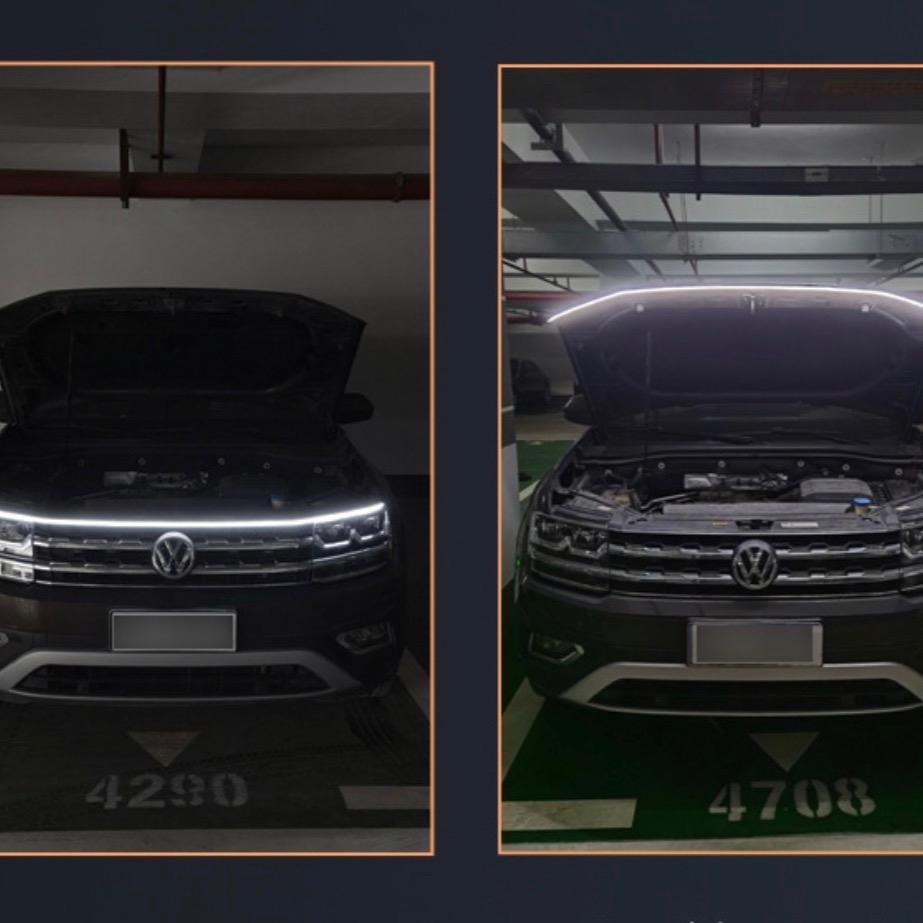 Dải led ánh sáng đèn daylight 12v phù hợp dán capo cốp xe hiệu ứng ánh sáng tích hợp khi bật điện