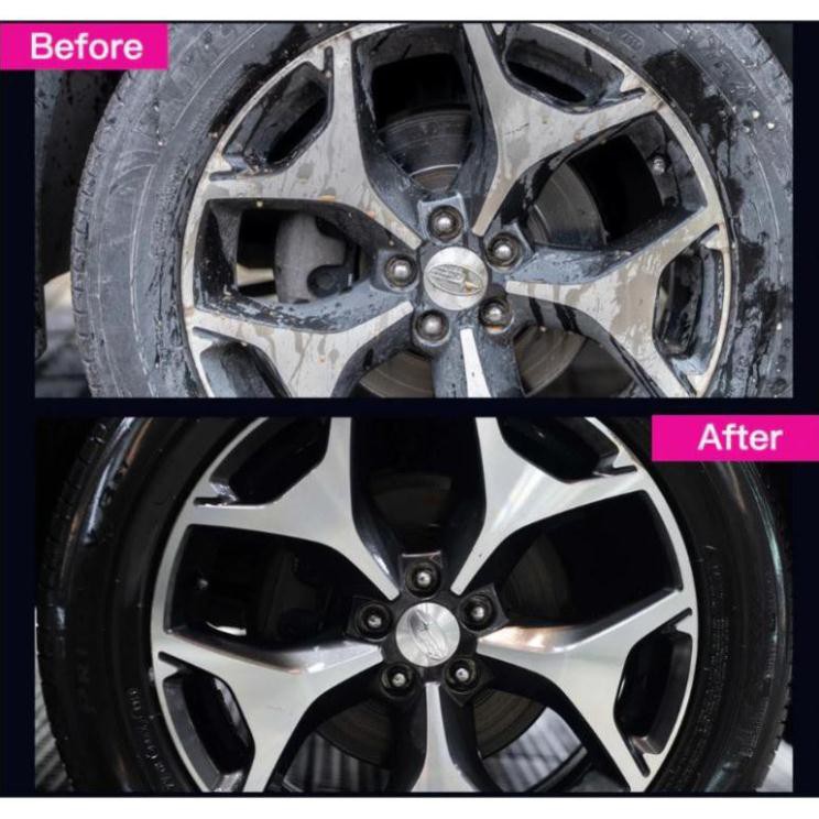 Xịt bọt dưỡng lốp ô tô, dung dịch tẩy sach làm đen lốp, chất bảo quản tẩy rửa làm mới lốp xe hơi
