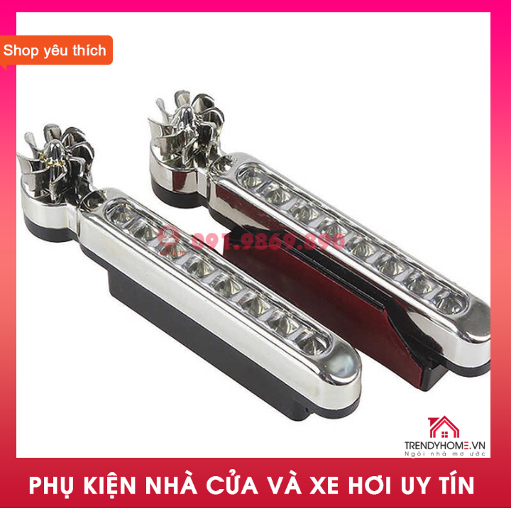 Bộ 2 Đèn LED Chạy Bằng Năng Lượng Gió Dành Cho Xe Hơi và Xe Mô Tô phát sáng không cần điện có băng keo hãng 3M siêu dính